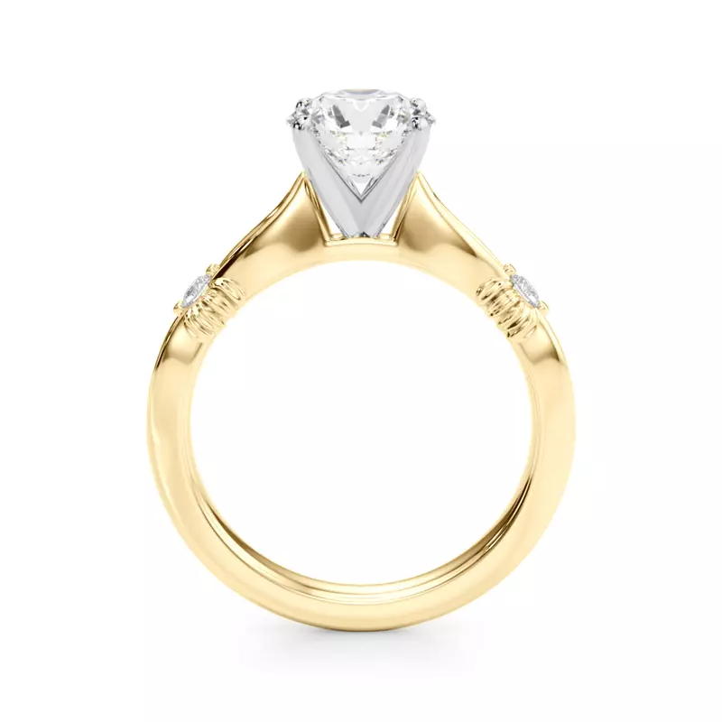 14K Yellow Gold Amorette Vintage Engagement Ring