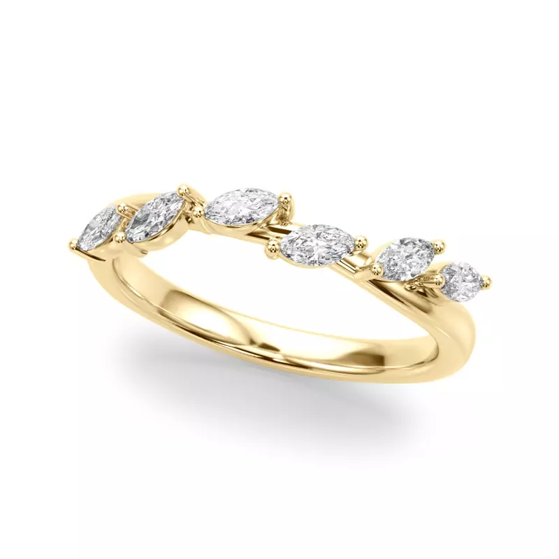 Roxane Marquise Diamond Wedding Band