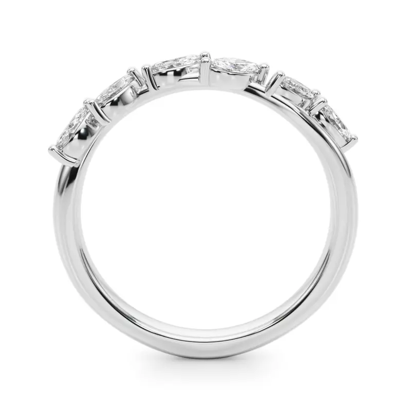 Platinum Roxane Marquise Diamond Wedding Band