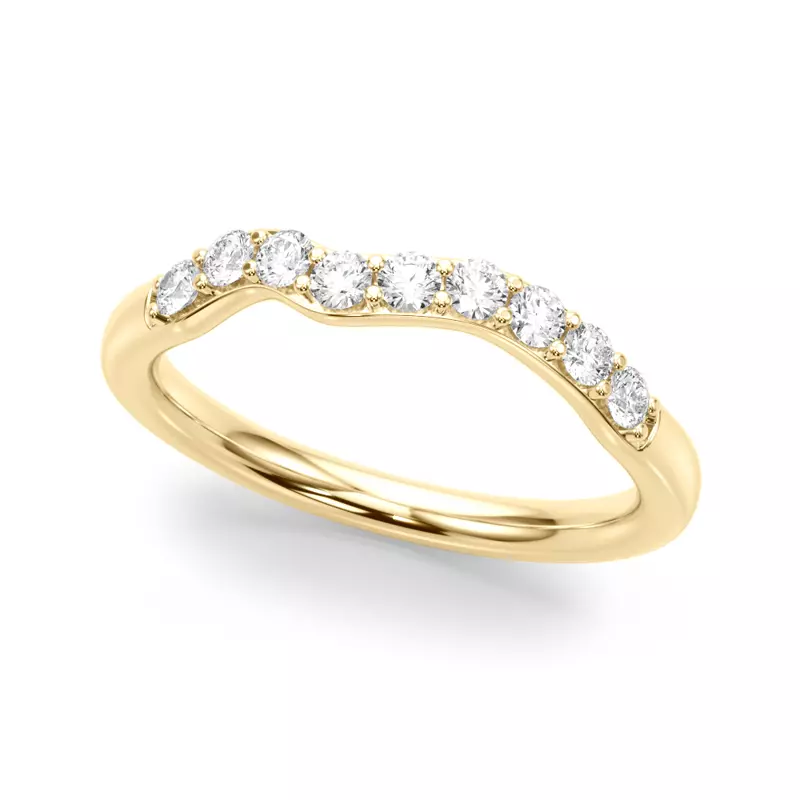 Mireille Curved Diamond Band