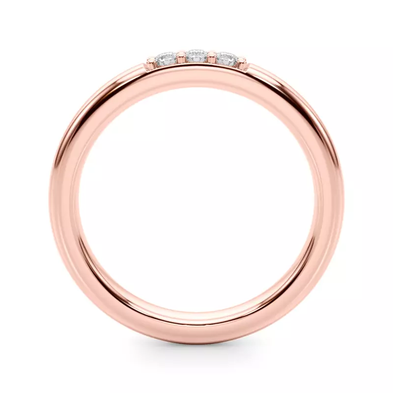 14K Rose Gold Jolie Trio Diamond Band