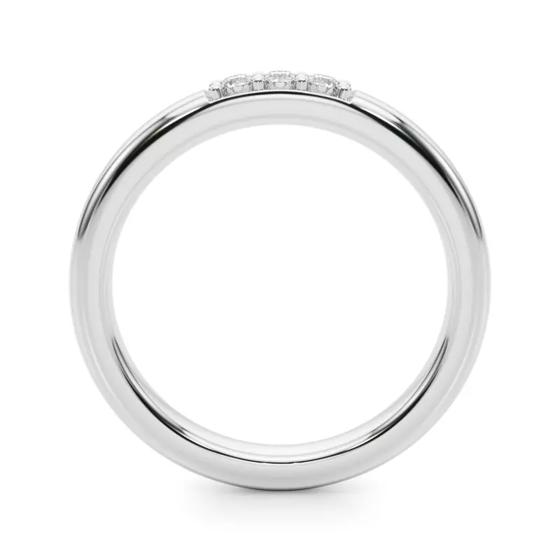14K White Gold Jolie Trio Diamond Band