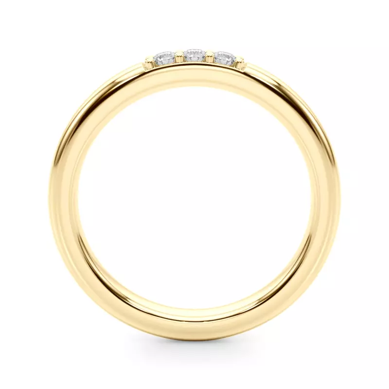 14K Yellow Gold Jolie Trio Diamond Band