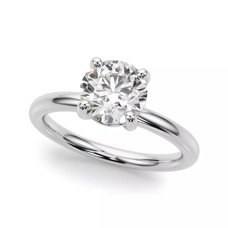 18K White Gold Gisele Classic Solitaire Engagement Ring