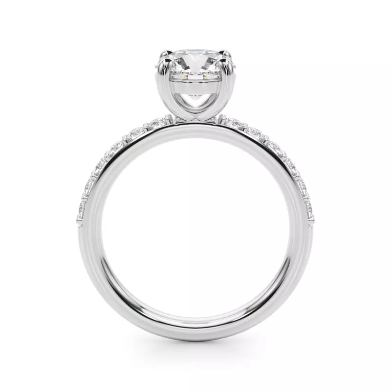 14K White Gold Diora Classic Pave Engagement Ring