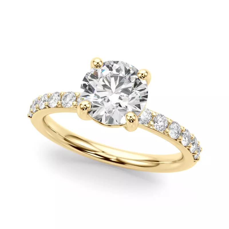 18K Yellow Gold Diora Classic Pave Engagement Ring
