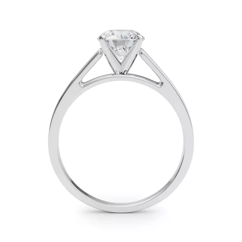 Platinum Nyssa Solitaire Cathedral Engagement Ring