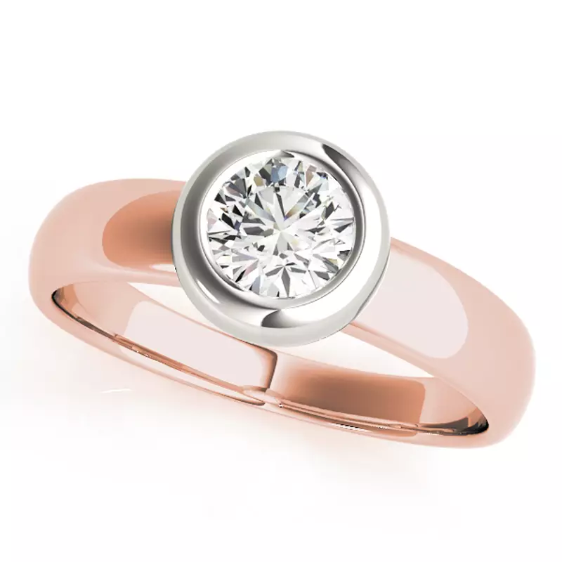 14K Rose Gold Catalina Bezel Engagement Ring