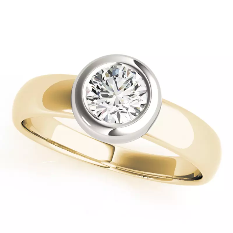 14K Yellow Gold Catalina Bezel Engagement Ring