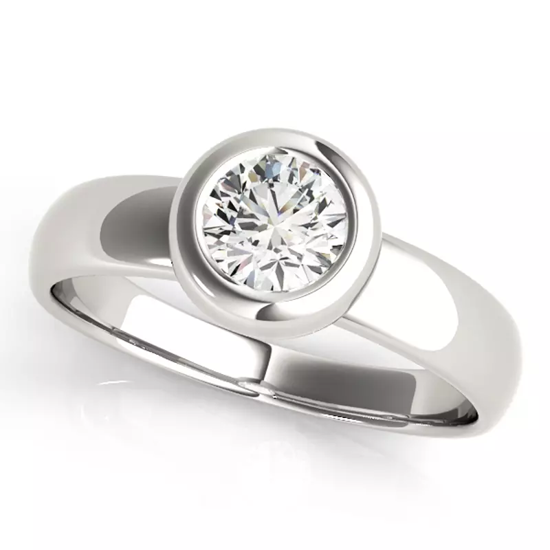 Platinum Catalina Bezel Engagement Ring