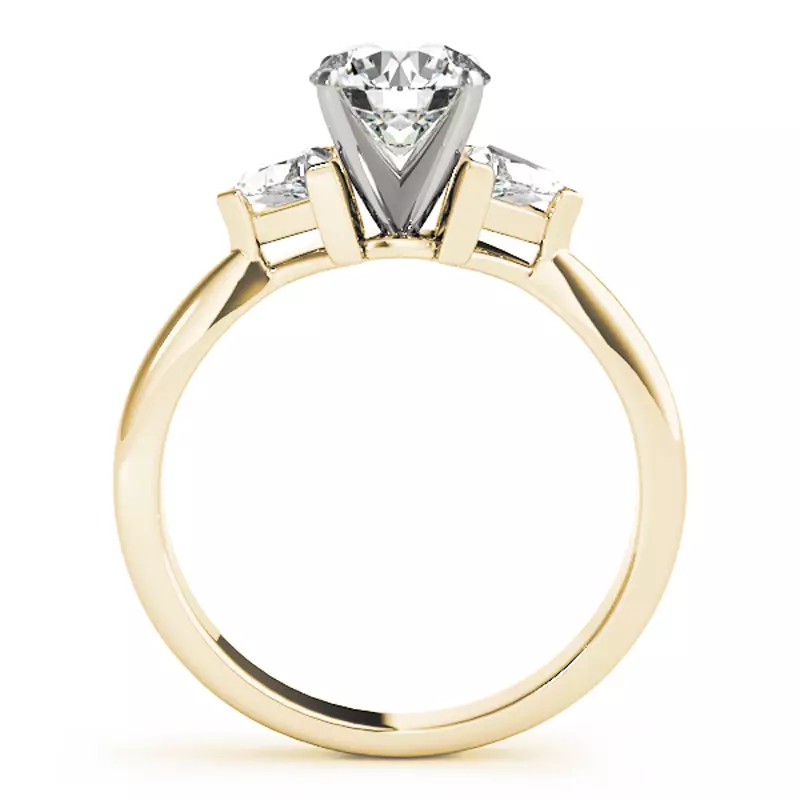 14K Yellow Gold Milana Three Stone Engagement Ring