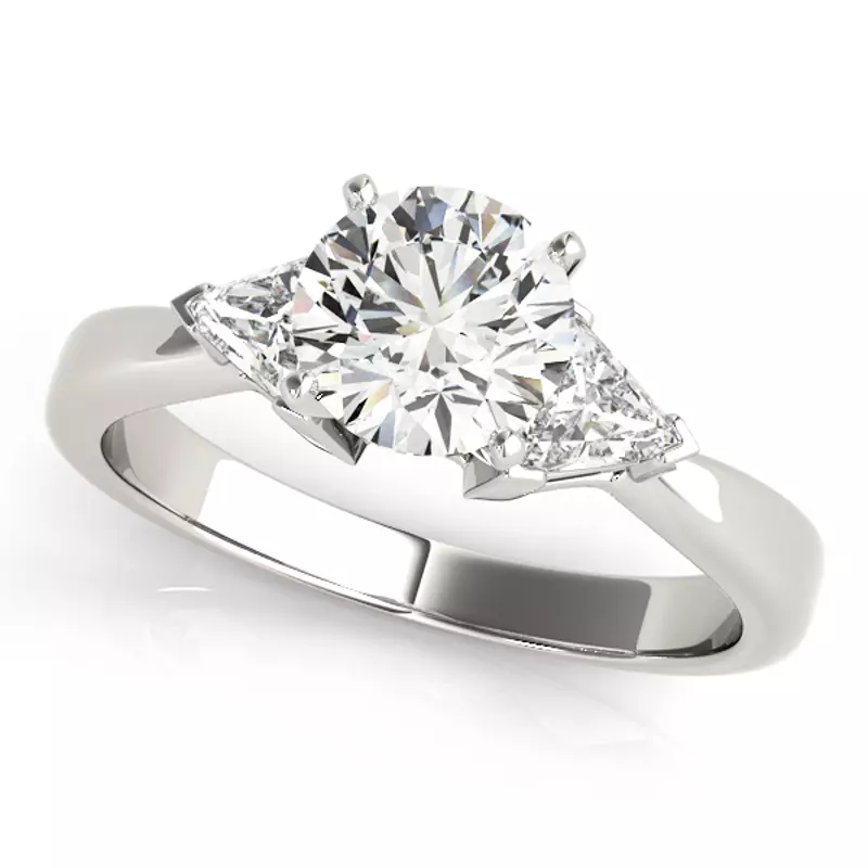 Milana Three Stone Engagement Ring