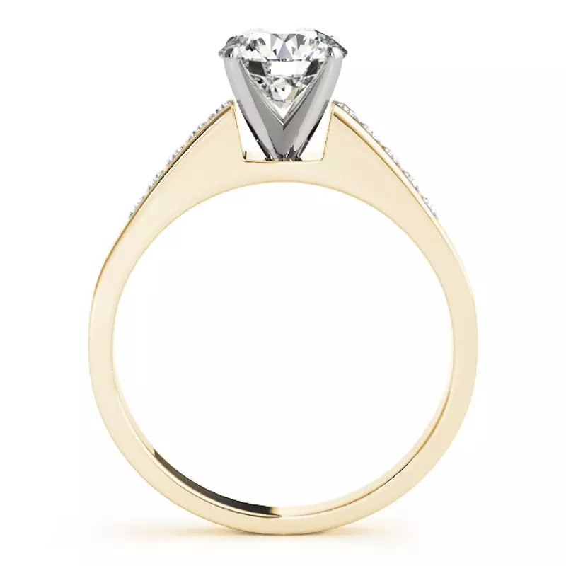 14K Yellow Gold Kaylie Channel Diamond Engagement Ring