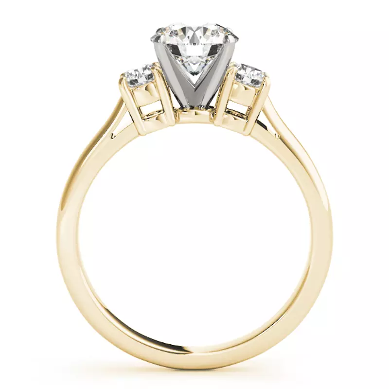 18K Yellow Gold Eden Three Stone Engagement Ring