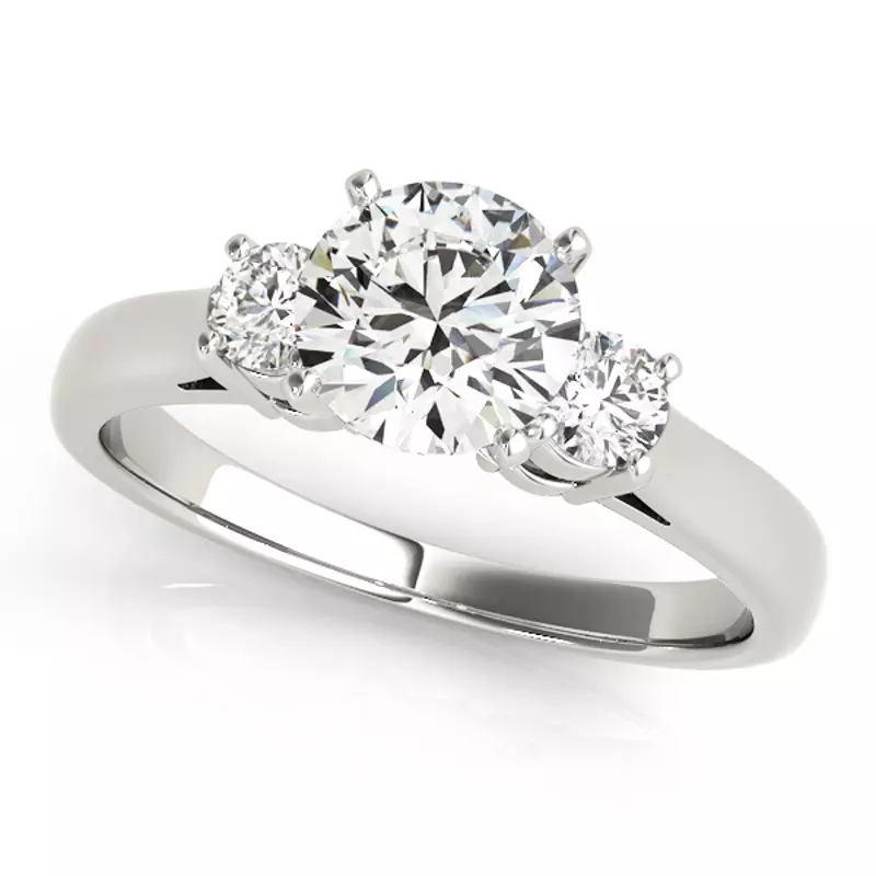 Platinum Eden Three Stone Engagement Ring