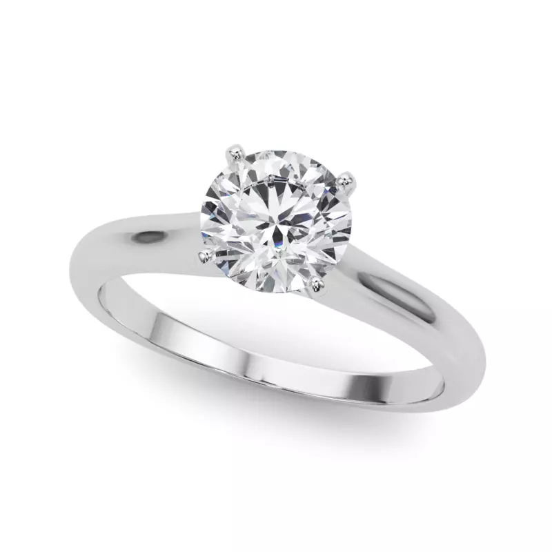 Platinum Leve Cathedral Solitaire Engagement Ring