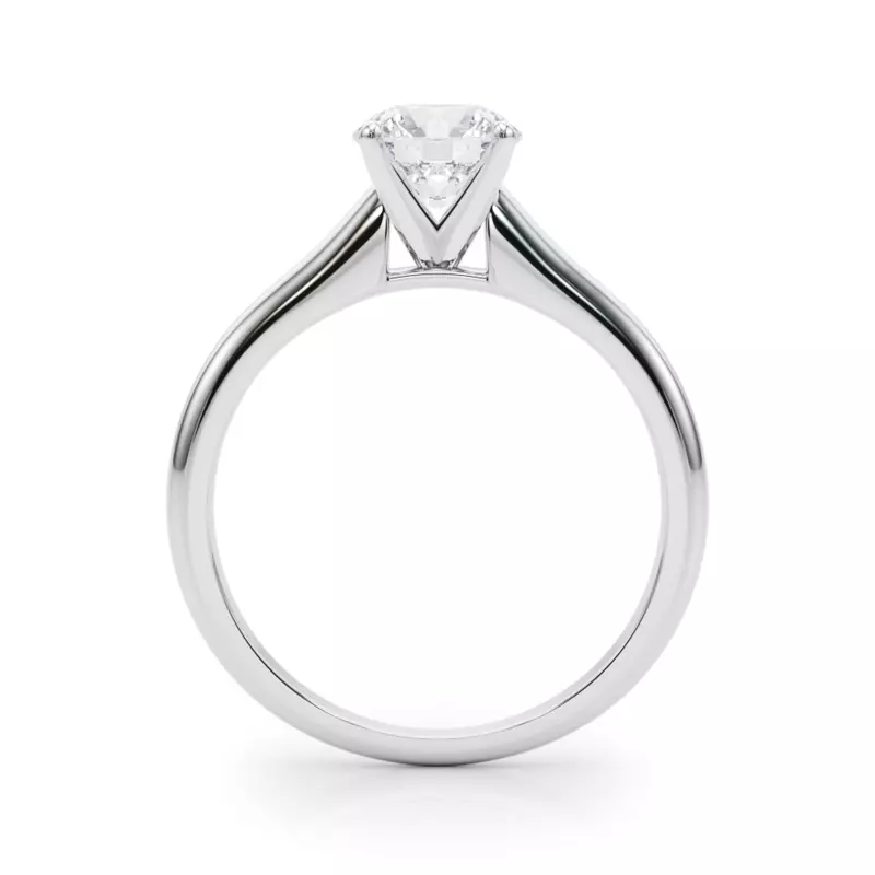 Platinum Leve Cathedral Solitaire Engagement Ring