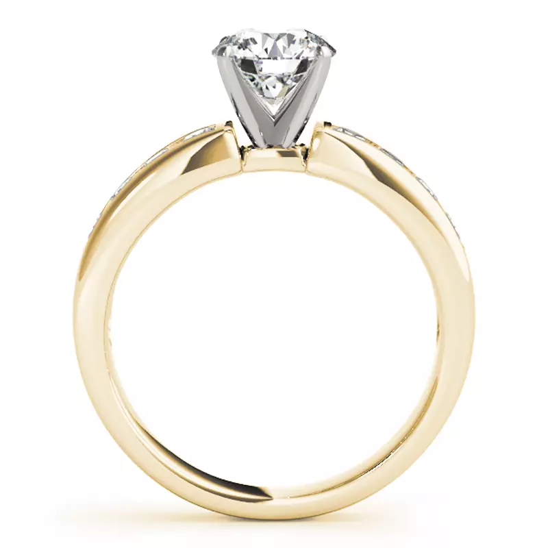 14K Yellow Gold Zaina Channel Diamond Engagement Ring