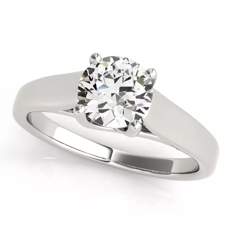 18K White Gold Jamila Solitaire Engagement Ring