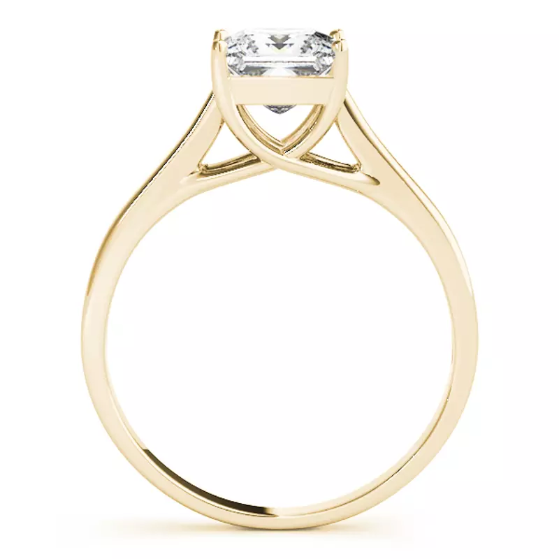 18K Yellow Gold Regina Princess Cut Solitaire Engagement Ring
