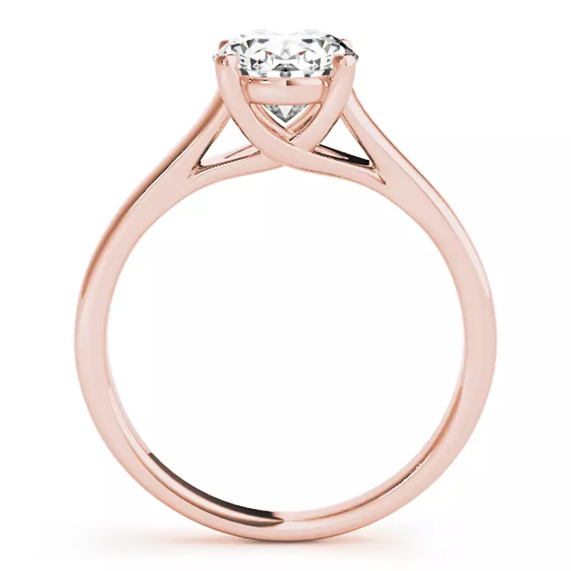 14K Rose Gold Odessa Oval Solitaire Engagement Ring