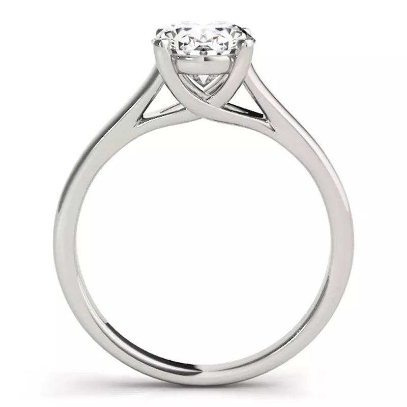 Platinum Odessa Oval Solitaire Engagement Ring