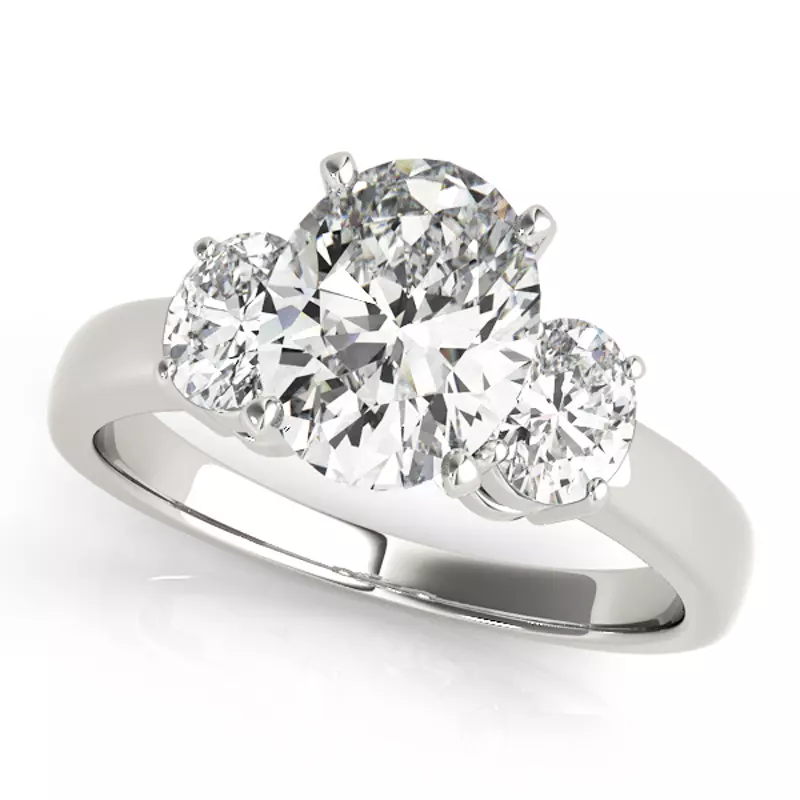 Florentina Three Stone Engagement Ring