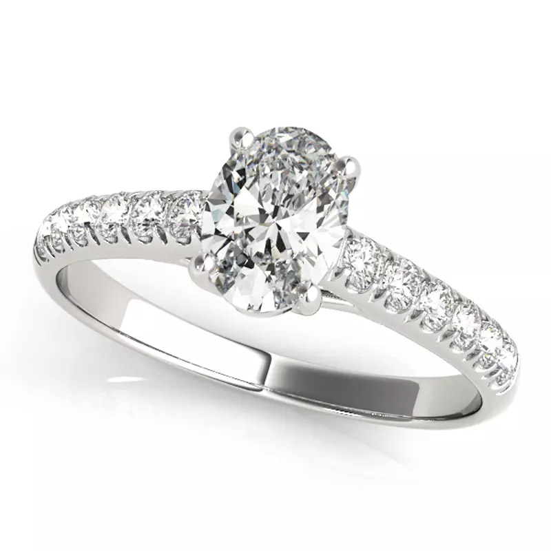 Platinum Tayla Pavé Diamond Engagement Ring