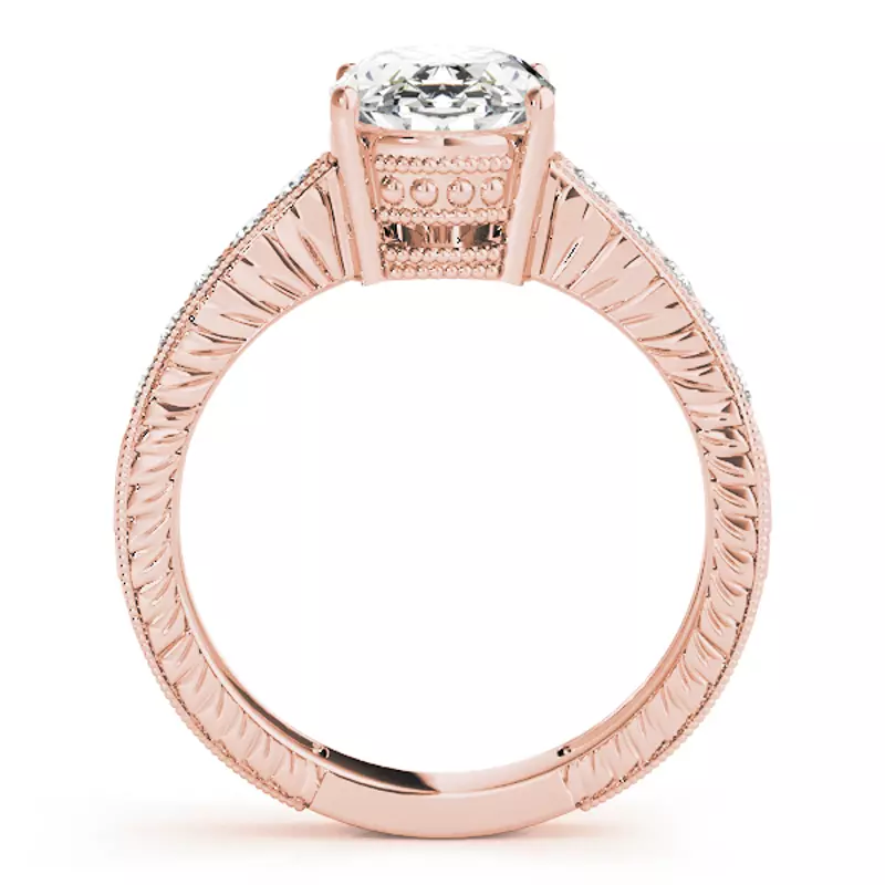 14K Rose Gold Seneca Vintage Inspired Engagement Ring