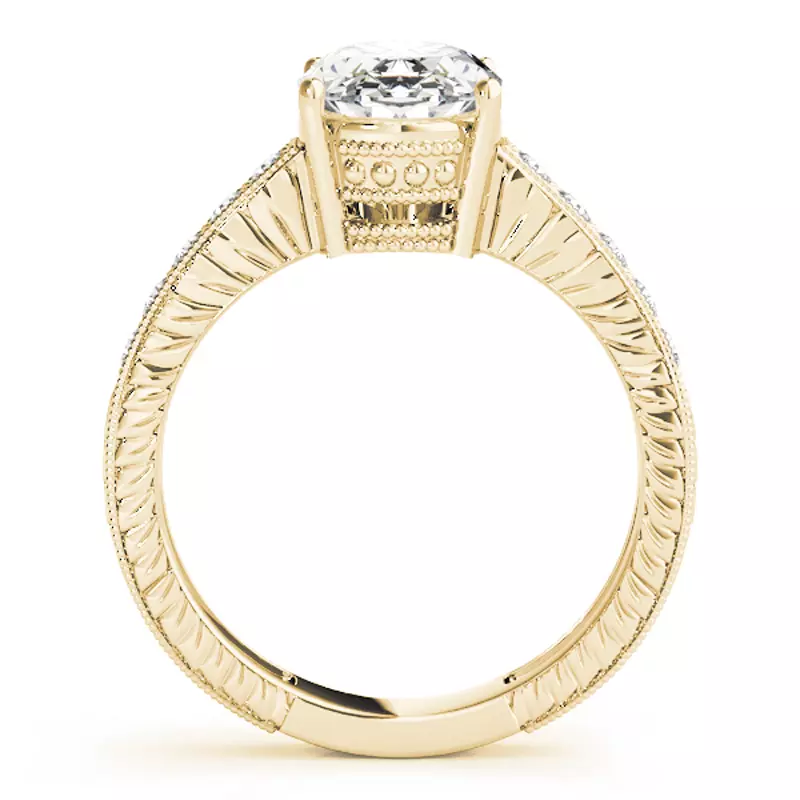 14K Yellow Gold Seneca Vintage Inspired Engagement Ring