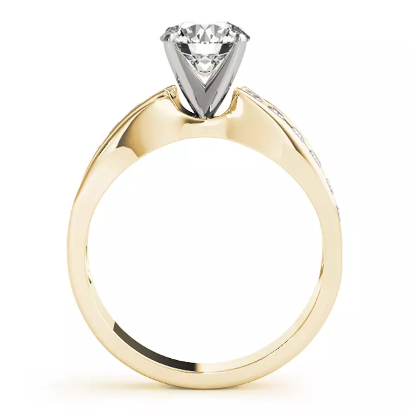 18K Yellow Gold Bowie Channel Diamond Engagement Ring