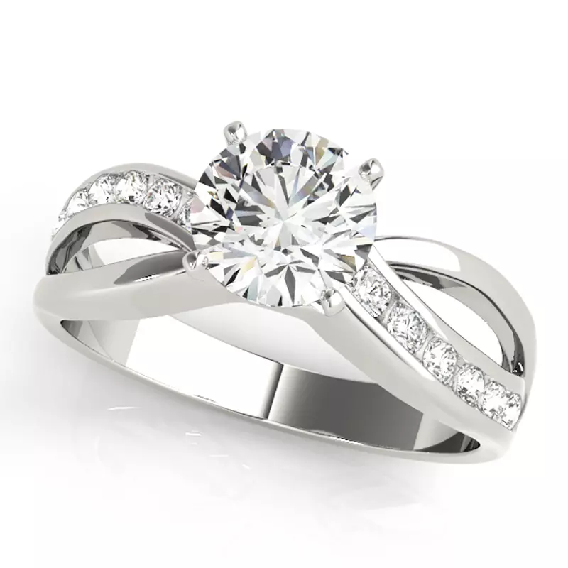 Platinum Bowie Channel Diamond Engagement Ring
