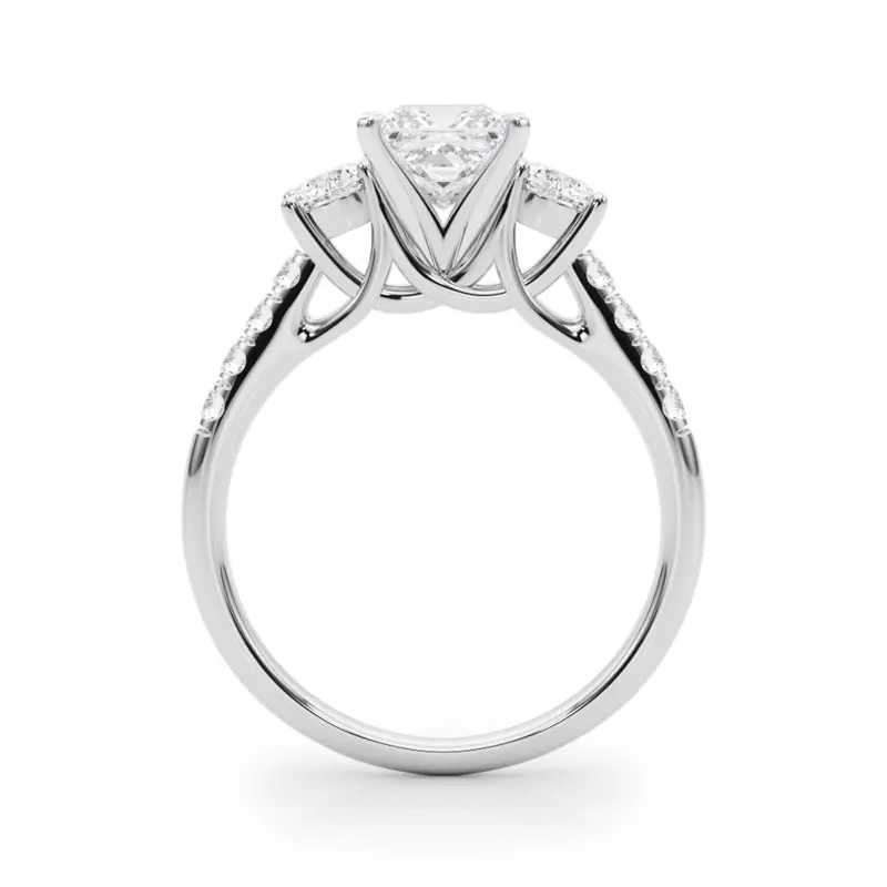 Platinum Emmie Three Stone Engagement Ring