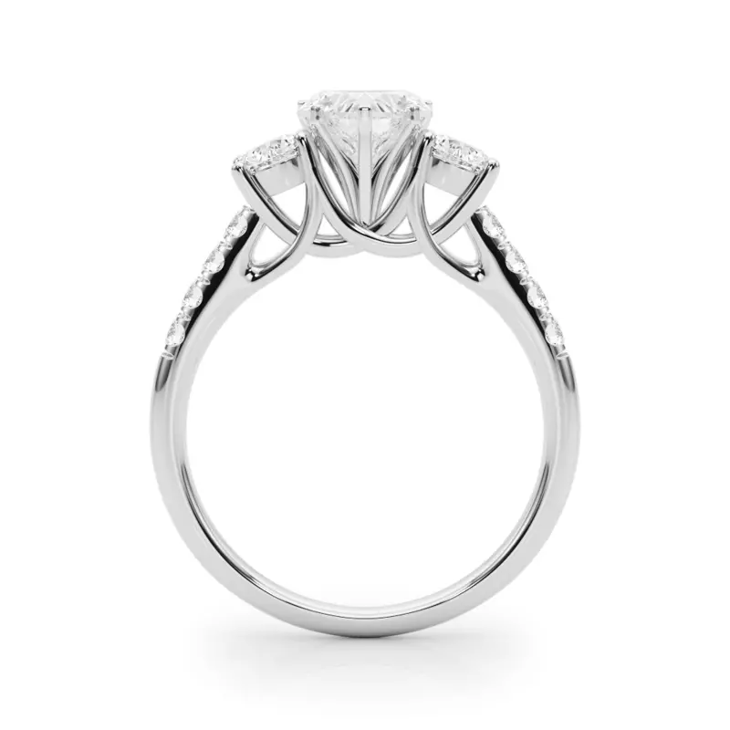 Platinum Emmie Three Stone Engagement Ring