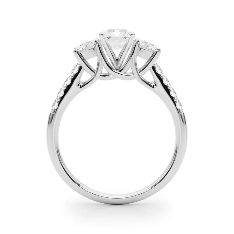 Platinum Emmie Three Stone Engagement Ring