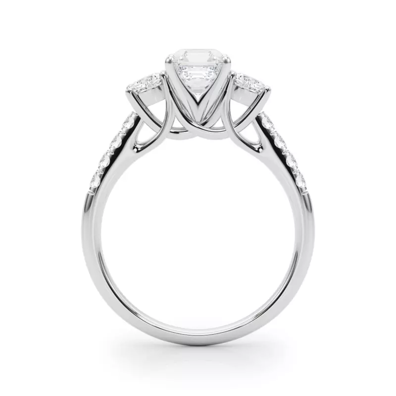 Platinum Emmie Three Stone Engagement Ring