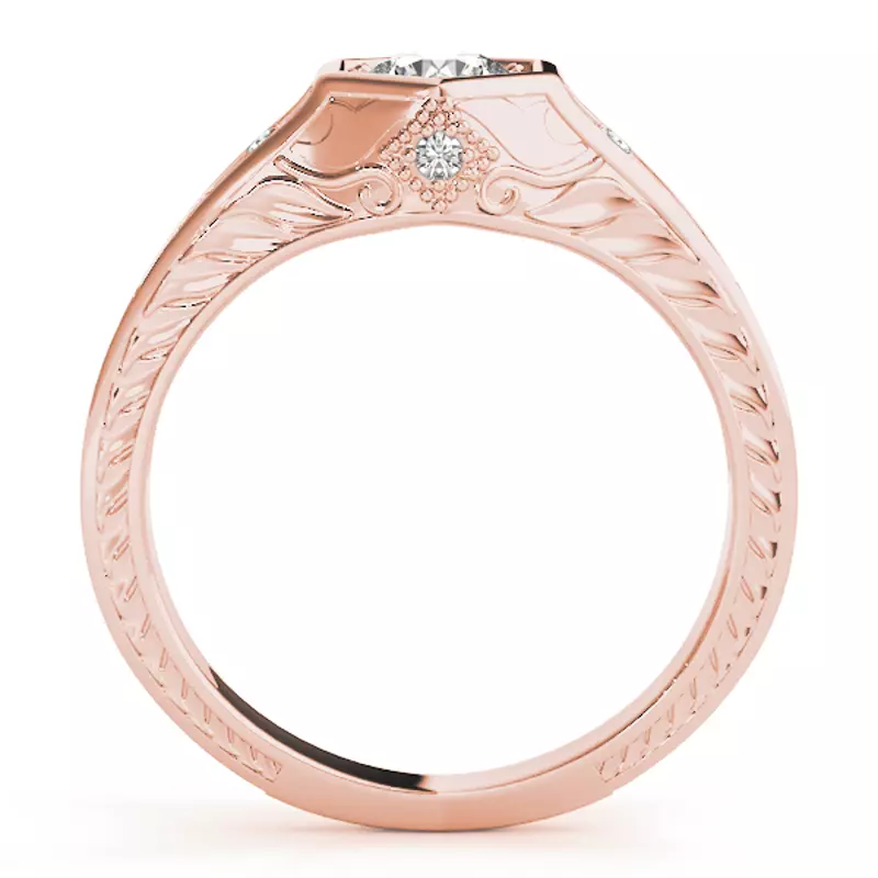 14K Rose Gold Charleston Vintage Engagement Ring