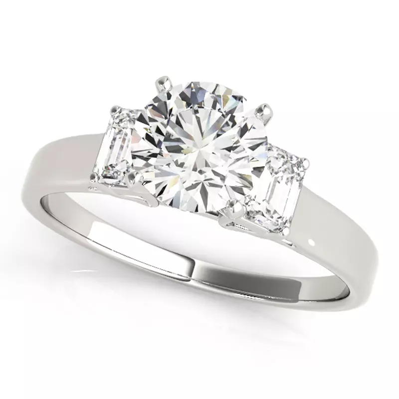 Platinum Jana Three Stone Engagement Ring