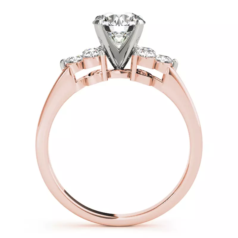 14K Rose Gold Essie Diamond Cluster Engagement Ring