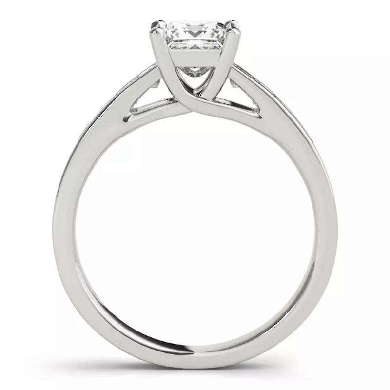 Platinum Sicily Princess Cut Engagement Ring With Channel Set Diamonds