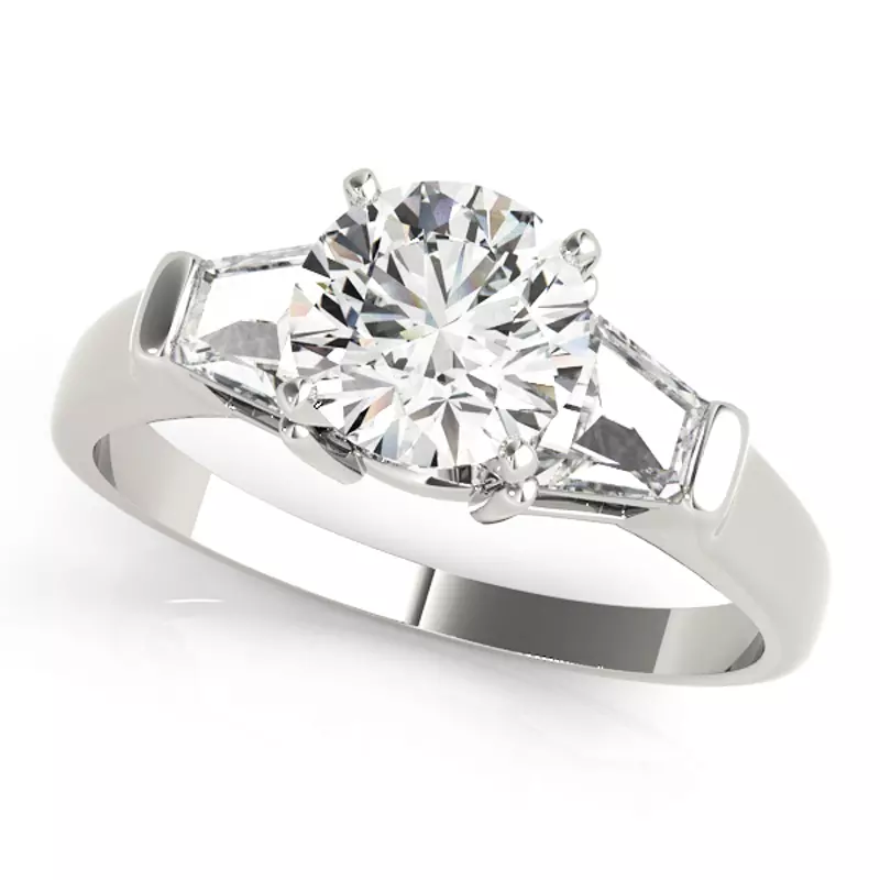 Platinum Yasmine Three Stone Engagement Ring