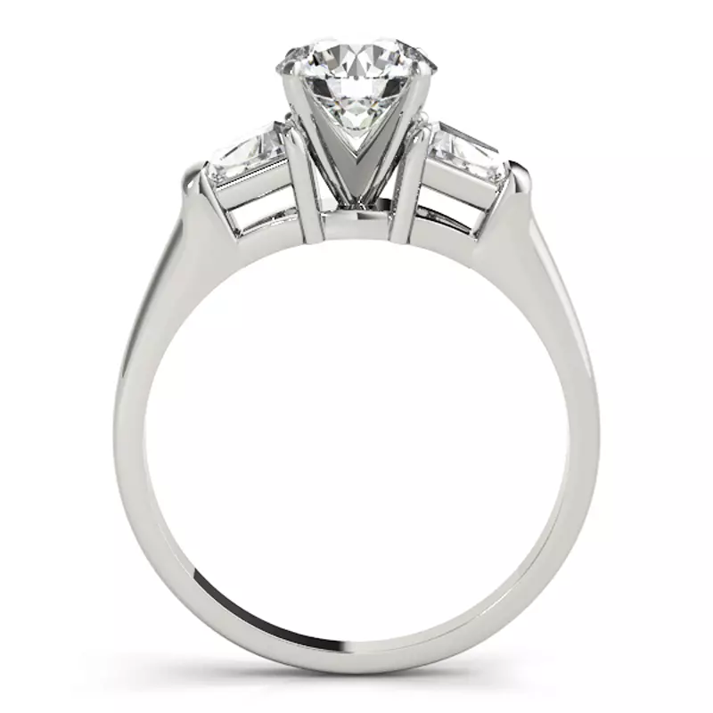 Platinum Yasmine Three Stone Engagement Ring