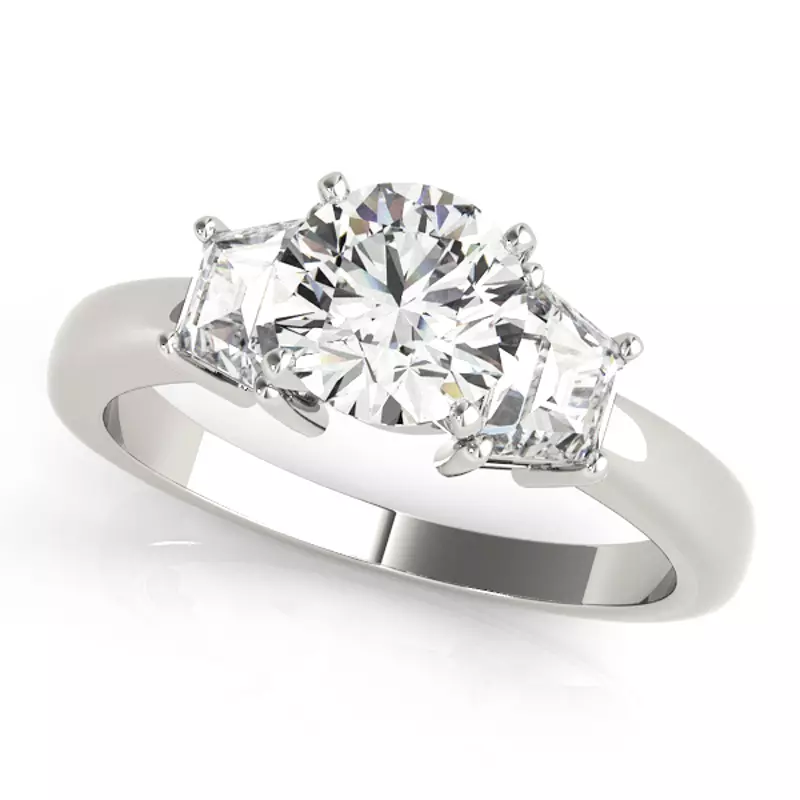 Dione Three Stone Engagement Ring