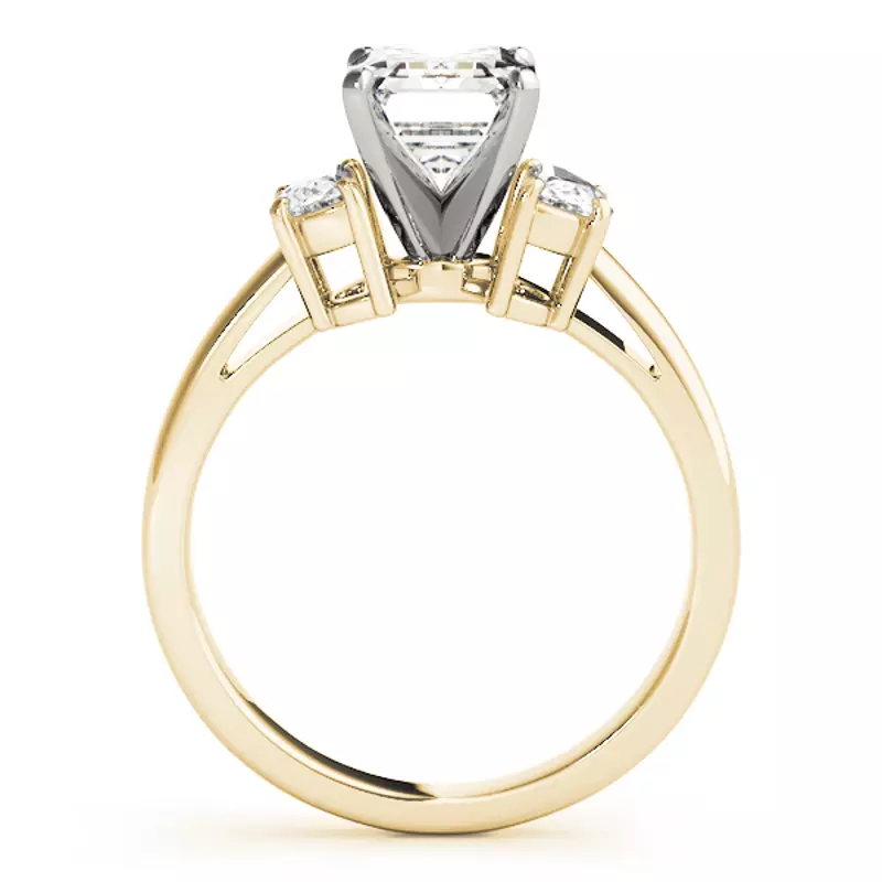 14K Yellow Gold Perdita Three Stone Engagement Ring