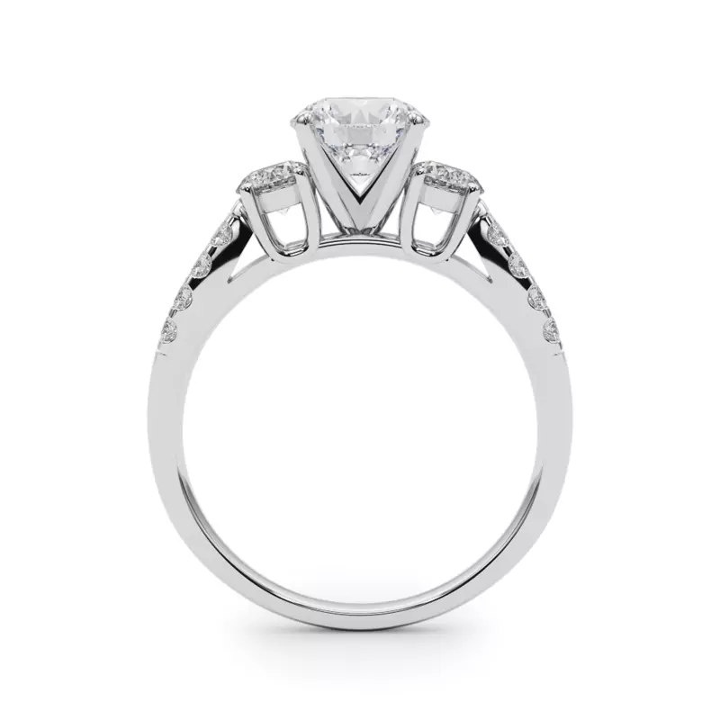 Platinum Rosella Three Stone Engagement Ring