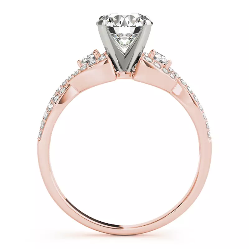 14K Rose Gold Rosalina Micro Pavé Engagement Ring