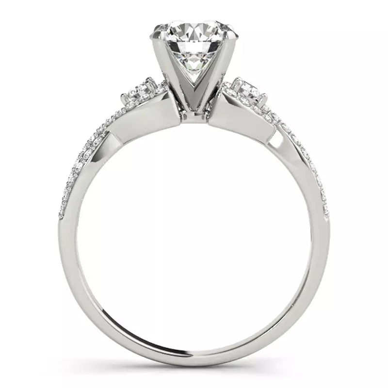 14K White Gold Rosalina Micro Pavé Engagement Ring