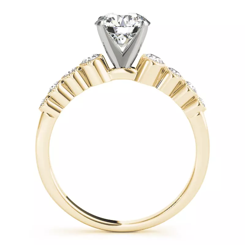 14K Yellow Gold Vale Vintage Style Engagement Ring