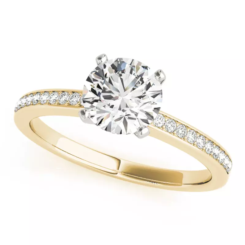 14K Yellow Gold Jaime Channel Diamond Engagement Ring