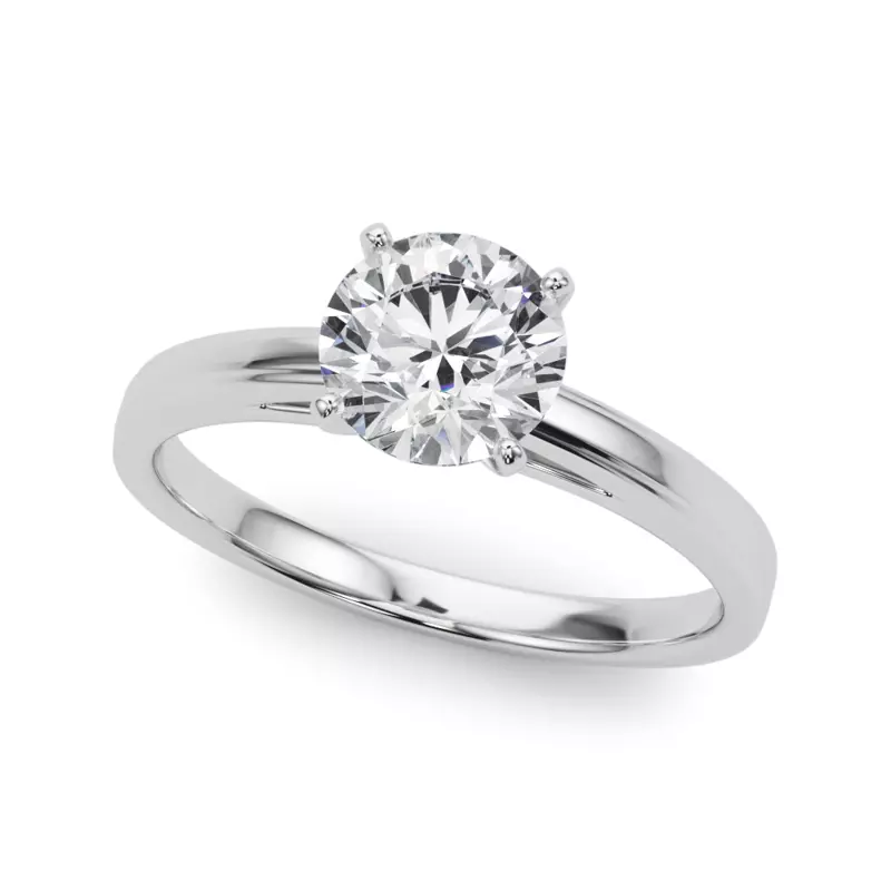 14K White Gold Jayden Solitaire Engagement Ring